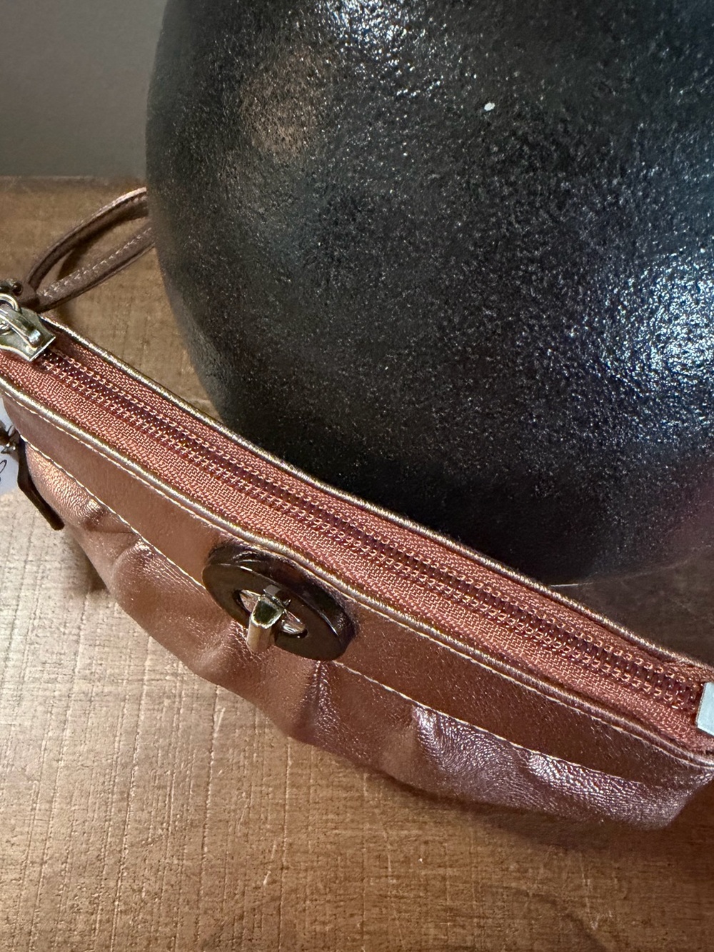 Coach Metallic Pink Wristlet (NWT) - Picture 3 of 10